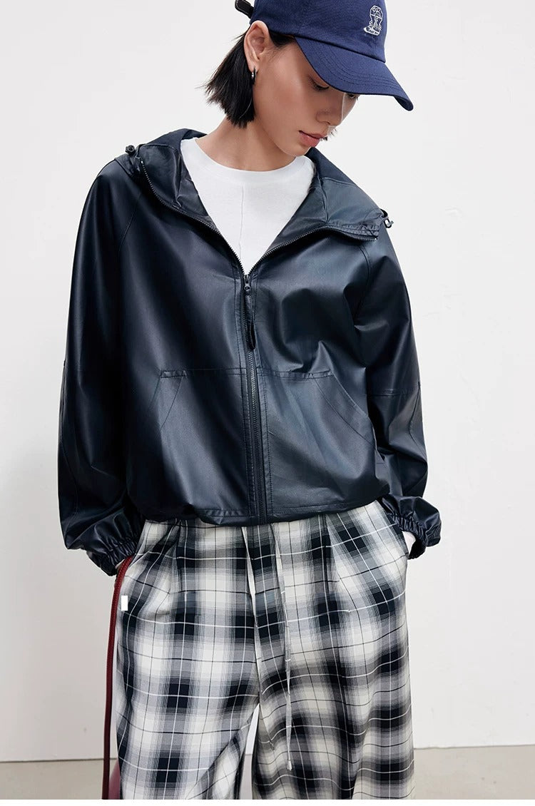 PU Hooded Jacket_BDHL8399