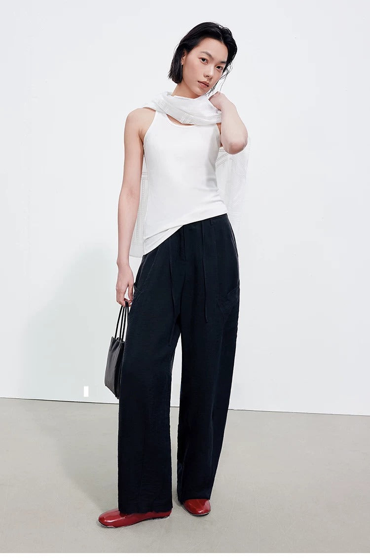Drawstring Wide-Leg Cargo Pants_BDHL8340