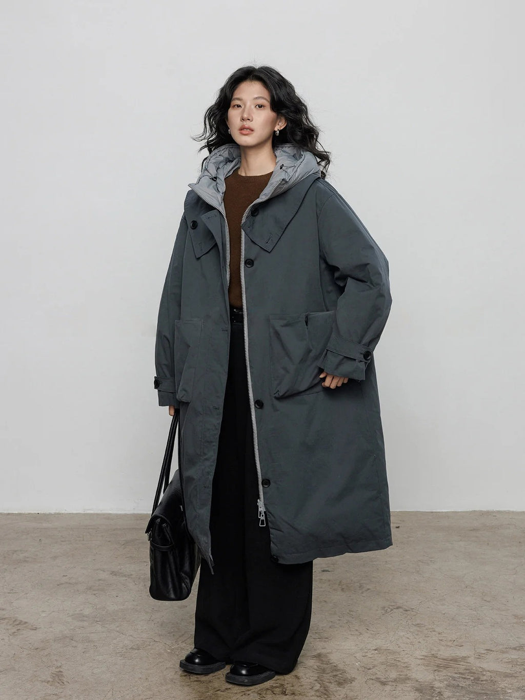 Hooded Reversible Long Down Jacket_BDHL8102