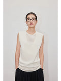 在庫限り早い者勝ち【即納】Layering style U-neck sleeveless_LCHK353