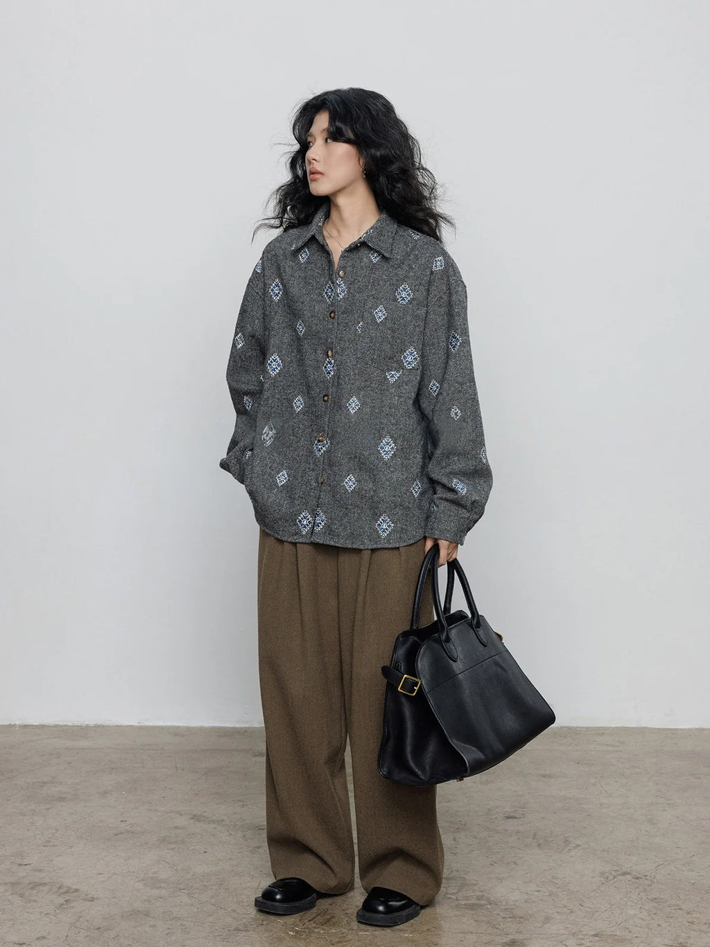 刺繡長袖襯衫_BDHL8084