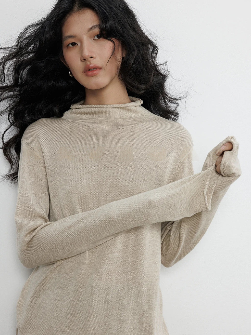 高領寬鬆上衣_BDHL7899