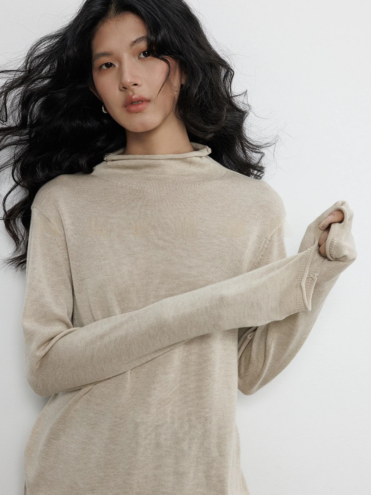 高領寬鬆上衣_BDHL7899