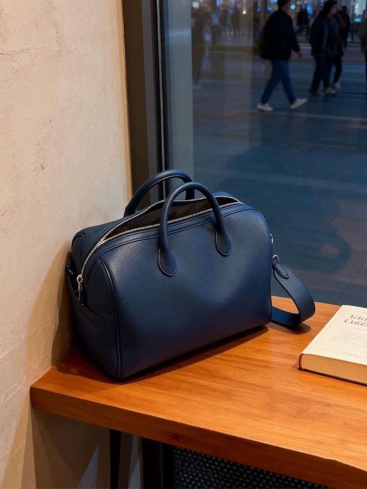 【Restock】Blue Large Capacity Boston Bag_BDHL8053