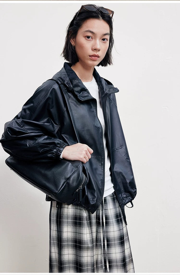 PU Hooded Jacket_BDHL8399