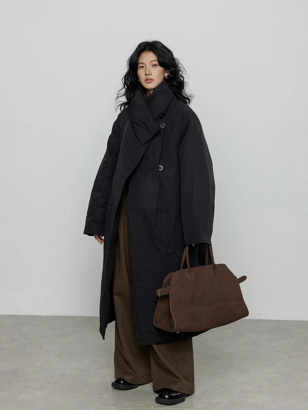 圍巾領羽絨外套_BDHL8085