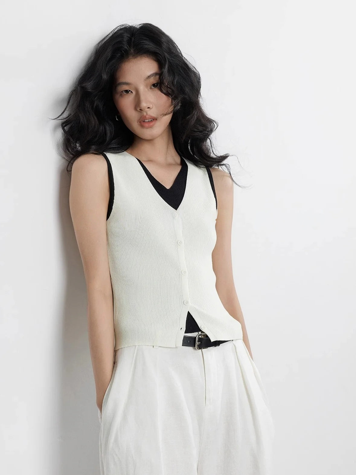 Two-Piece Style Knitted Vest_BDHL7356