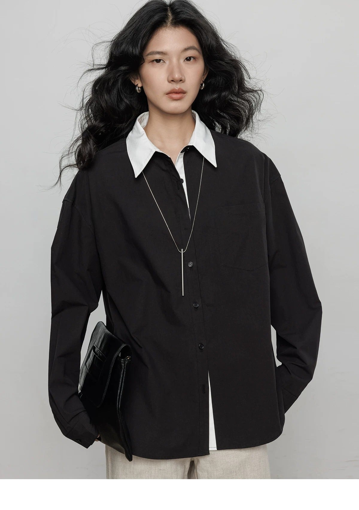 Oversized Cotton Poplin Shirt_BDHL8358