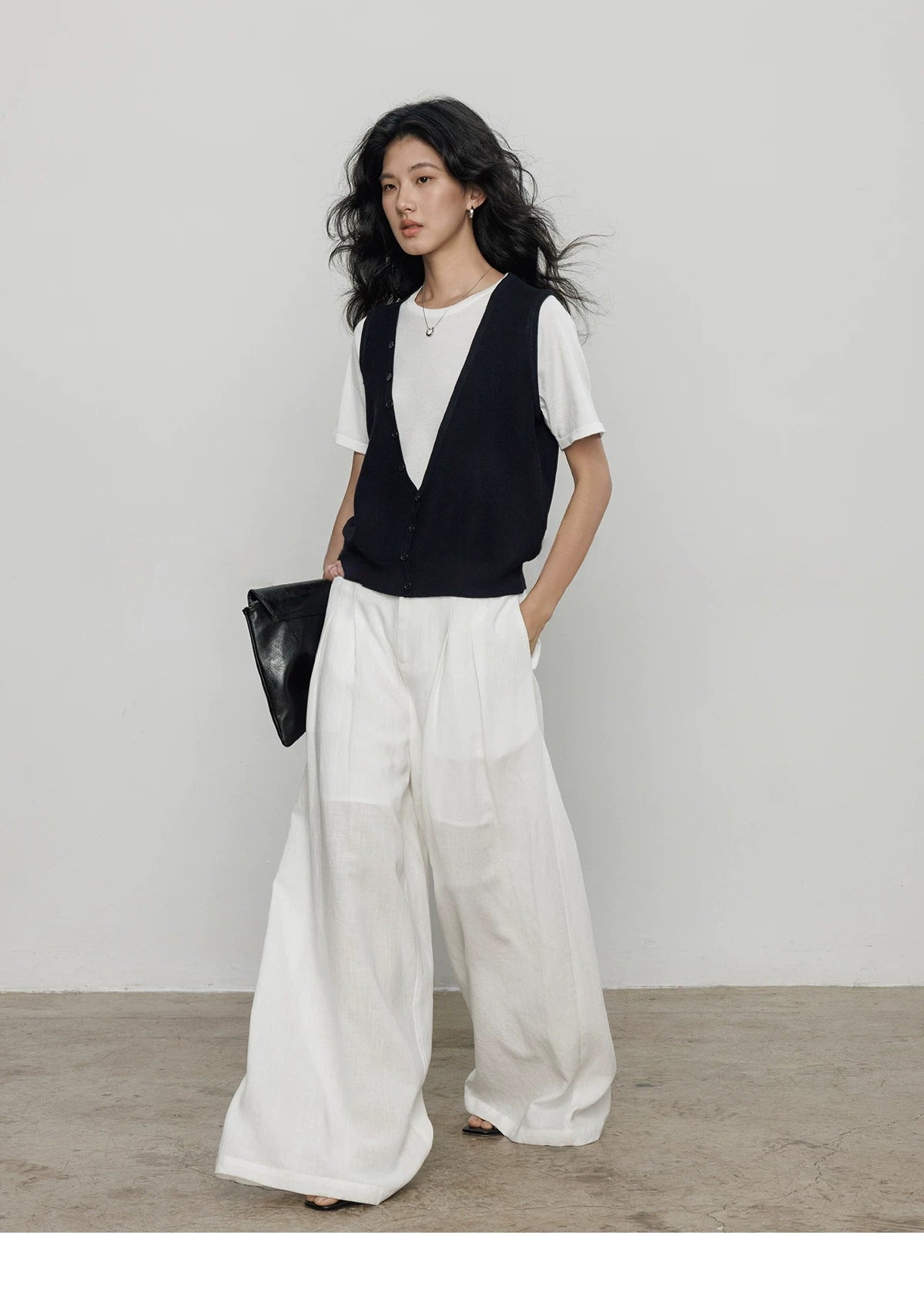 Layered-Look Knit Vest Top_BDHL8363