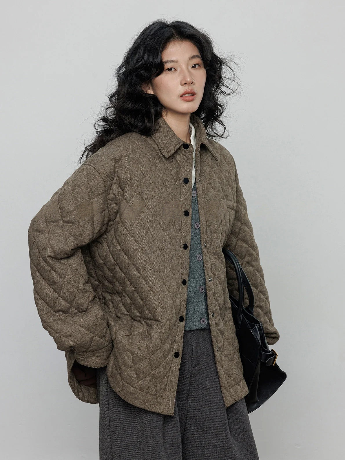 領口飾邊絎縫夾克_BDHL8091