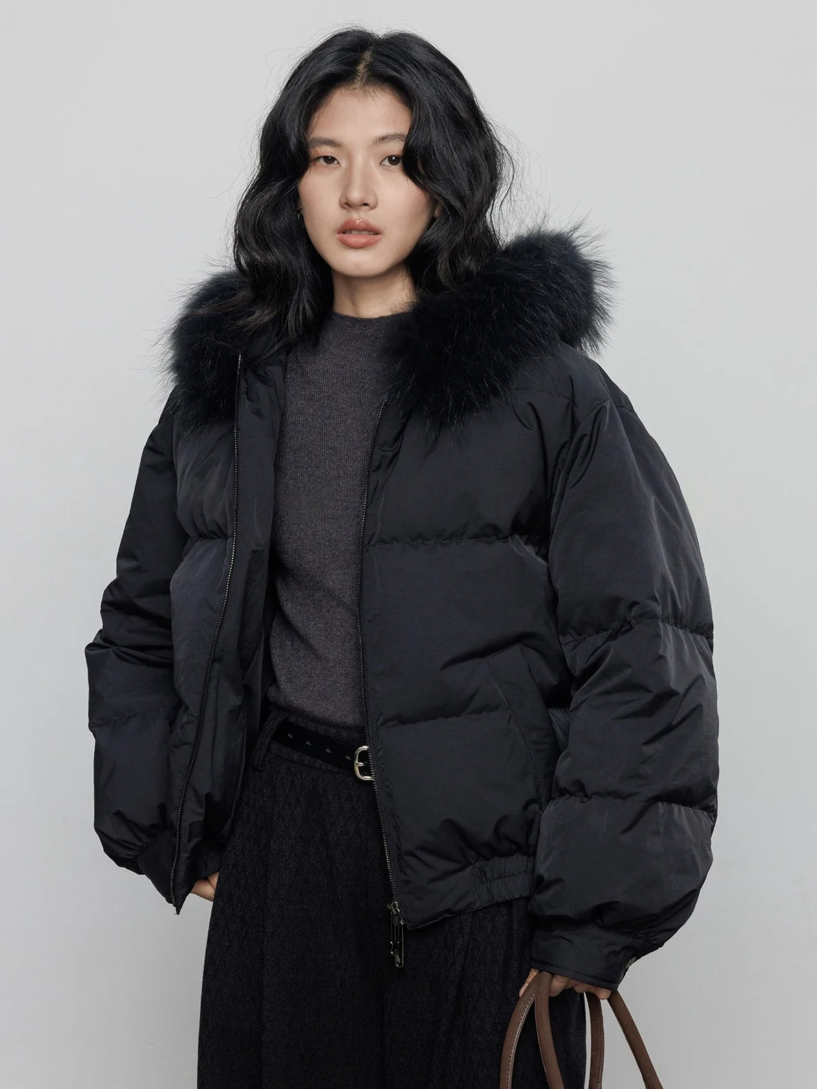 仿毛皮短版羽絨外套_BDHL8080