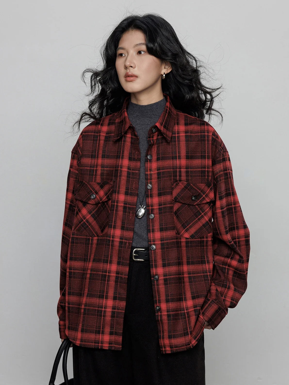 復古格紋襯衫_BDHL8090