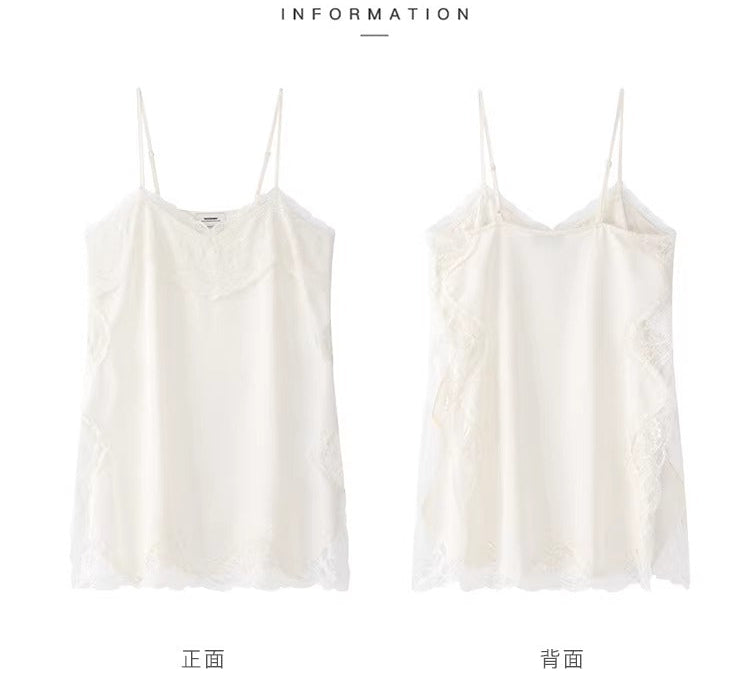 Lace-Stitch Layered Camisole Top_BDHL8245