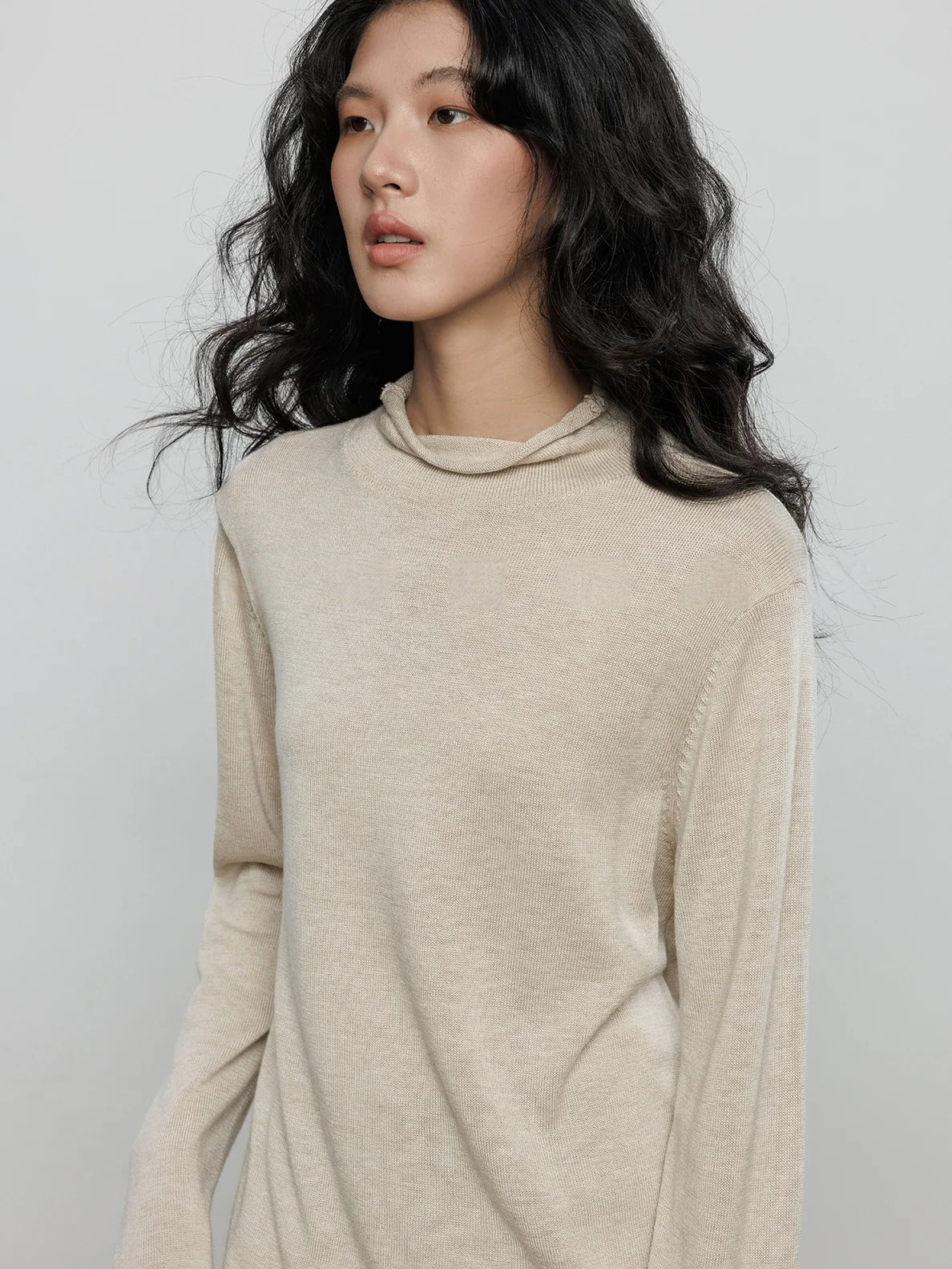 高領寬鬆上衣_BDHL7899