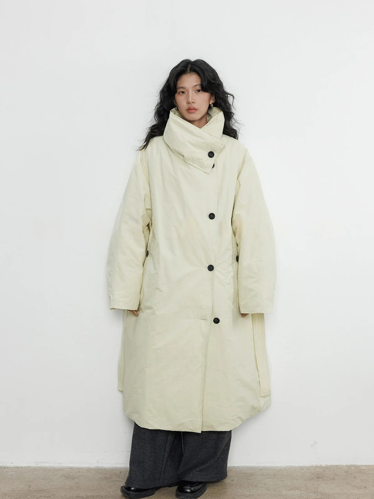 圍巾領羽絨外套_BDHL8085