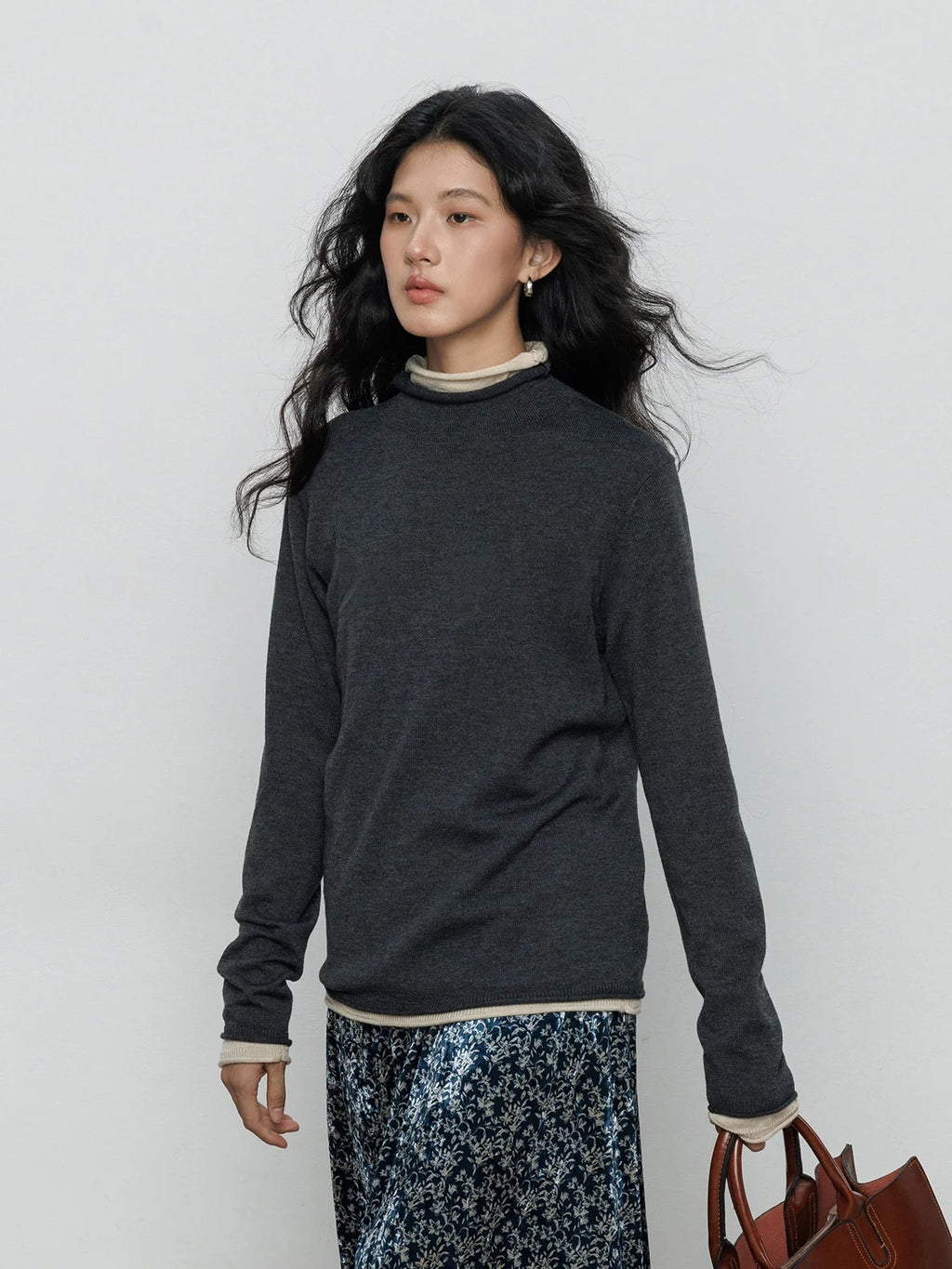 高領寬鬆上衣_BDHL7899