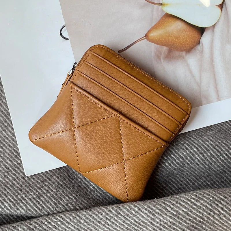 Elegant Quilted Mini Card Holder Wallet_BDHL8196