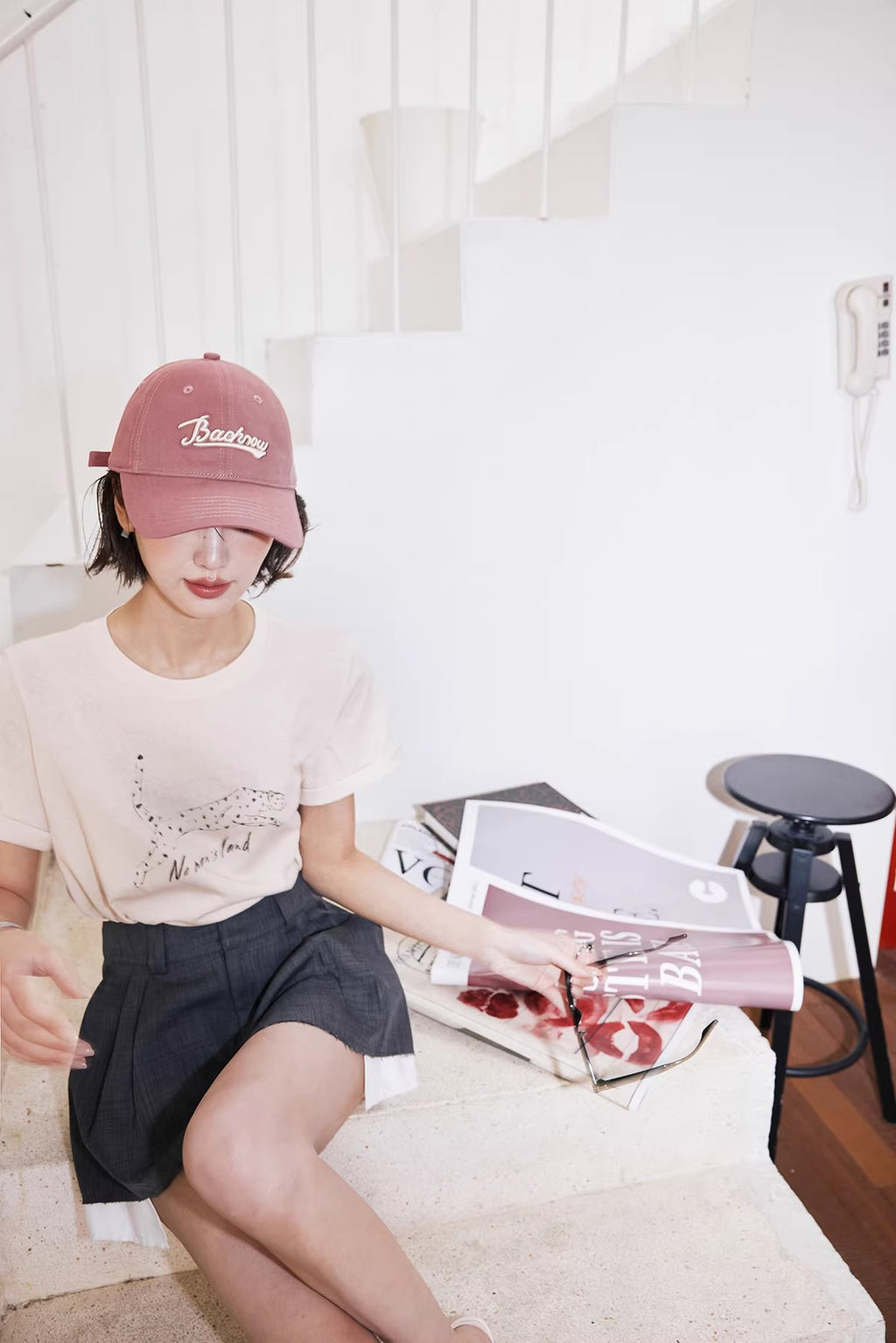 Leopard Print Short Sleeve T-Shirt_BDHL8248