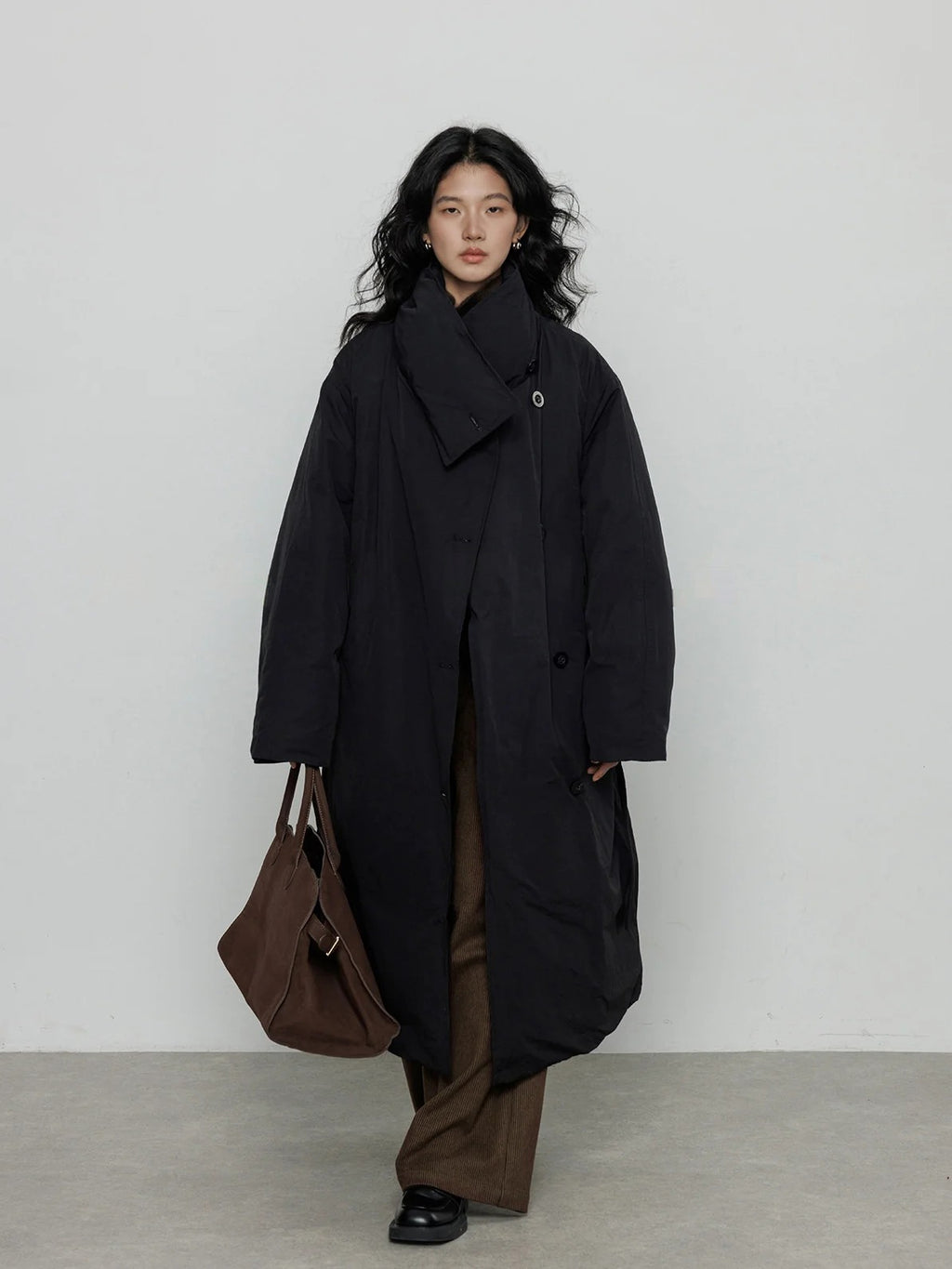 圍巾領羽絨外套_BDHL8085