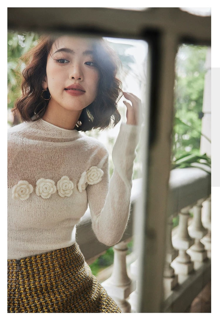 在庫限り早い者勝ち【即納】Knitted sweater bottoming top_LCHK/BDHL5233