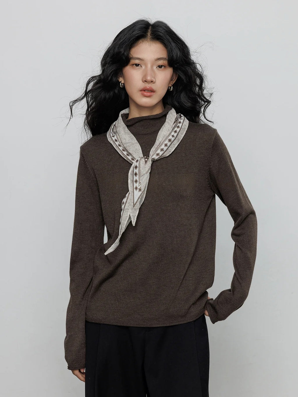 高領寬鬆上衣_BDHL7899