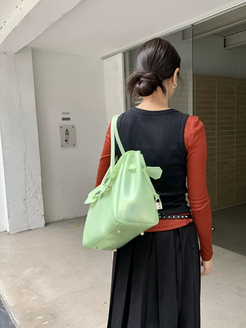 Jelly Turn-Lock Tote Bag_BDHL8250