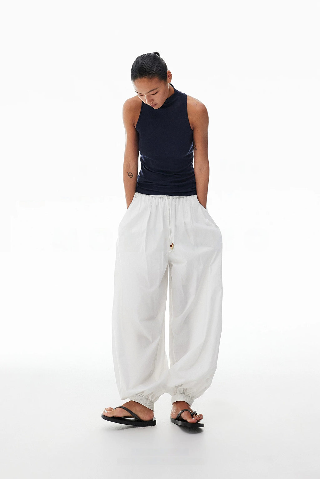Cotton Drawstring Balloon Pants_BDHL8308