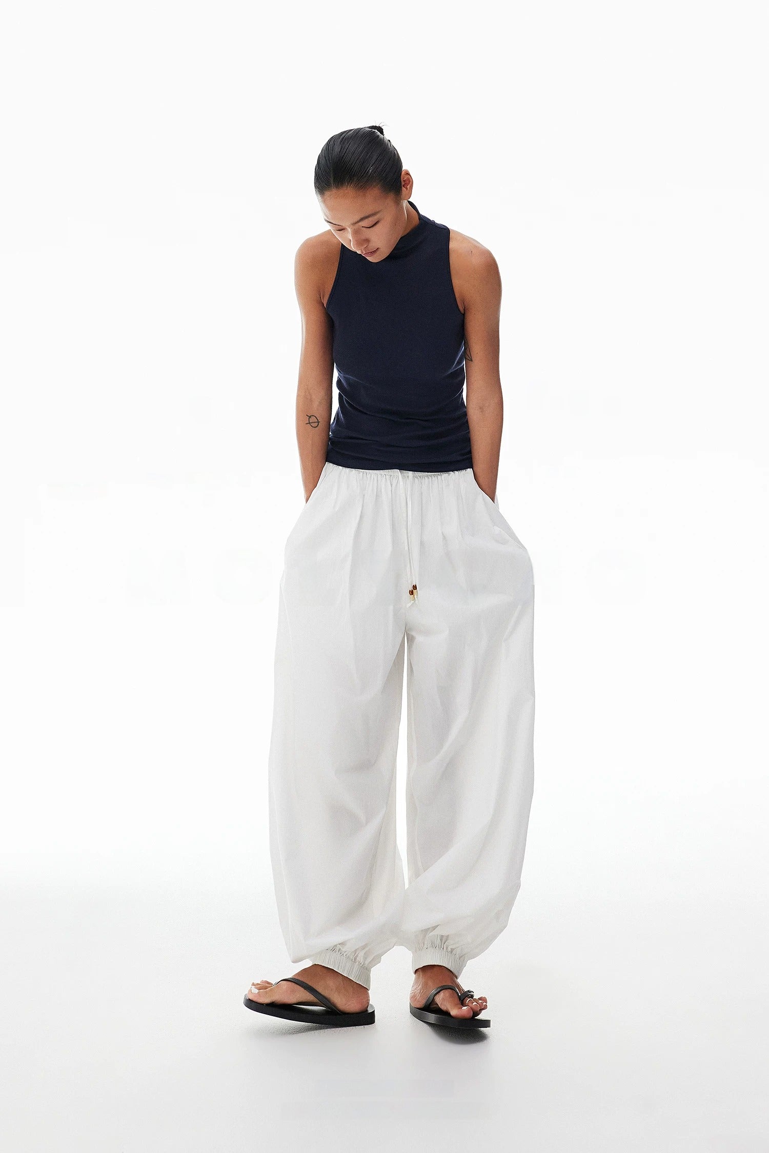 Cotton Drawstring Balloon Pants_BDHL8308