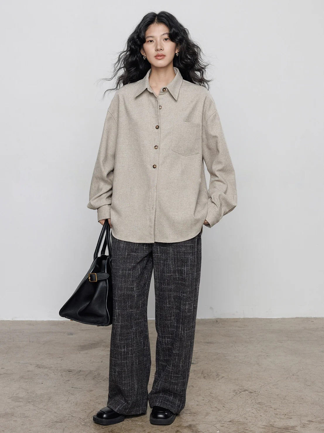 高腰磨毛褲_BDHL8078