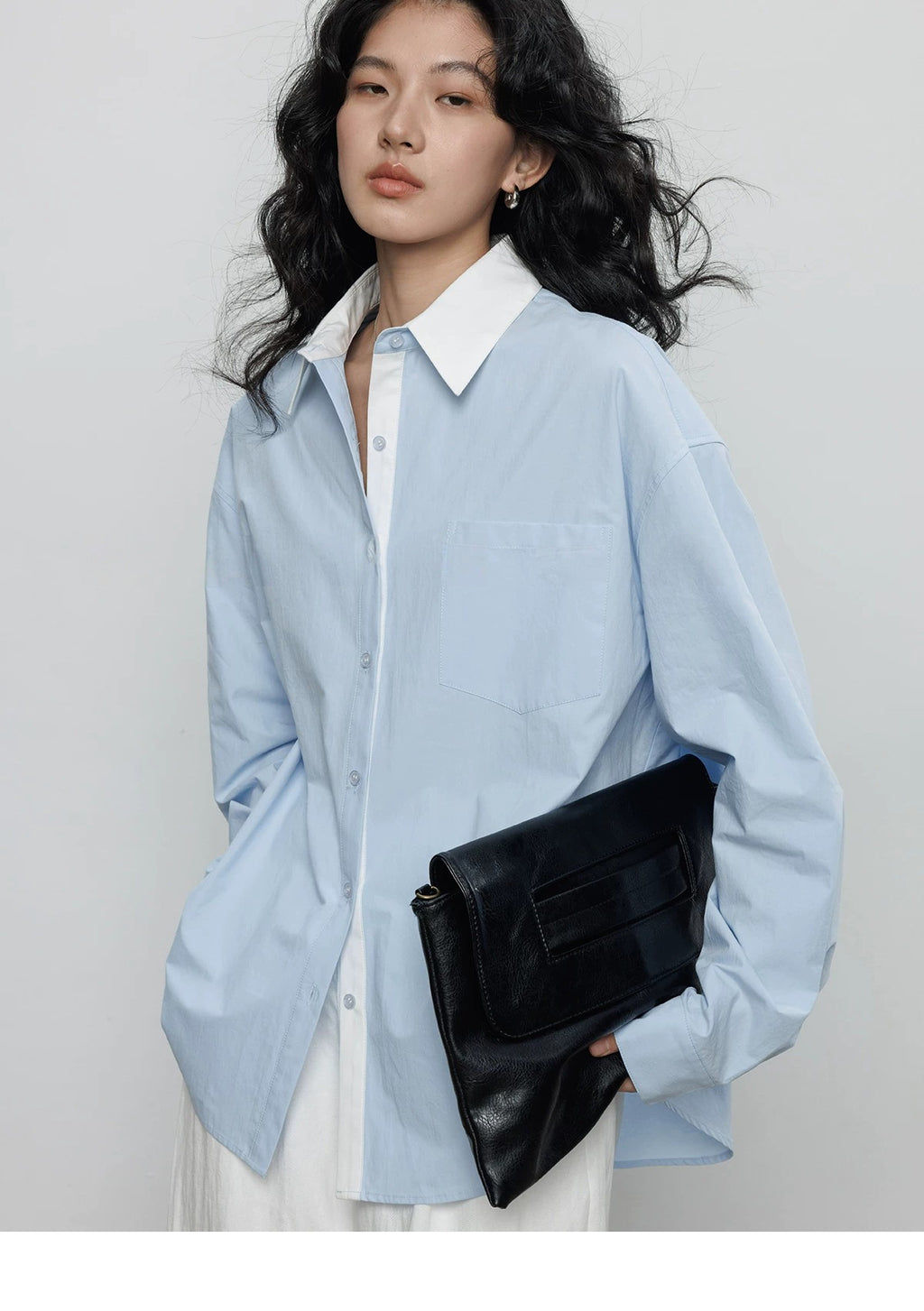 Oversized Cotton Poplin Shirt_BDHL8358