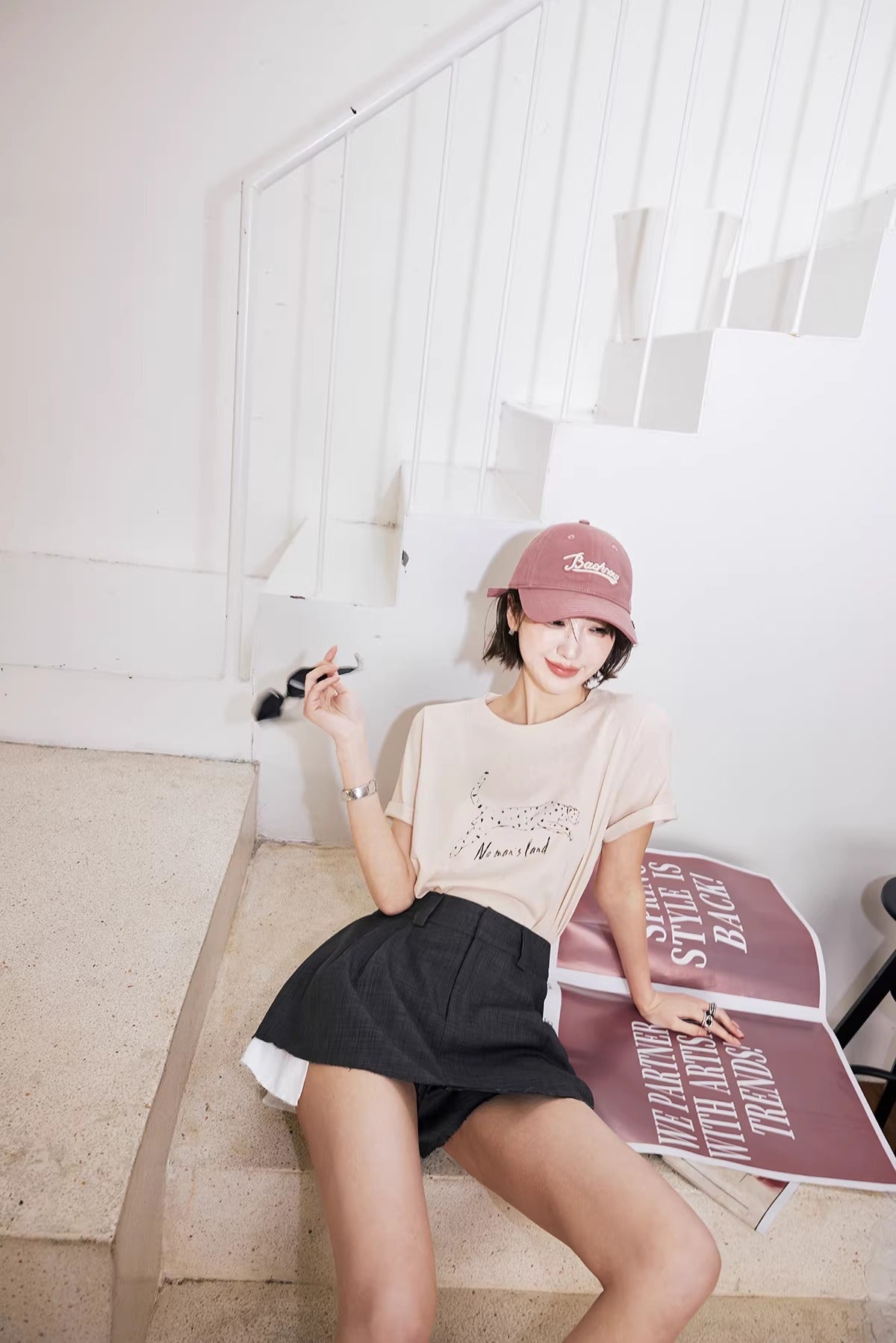 Leopard Print Short Sleeve T-Shirt_BDHL8248