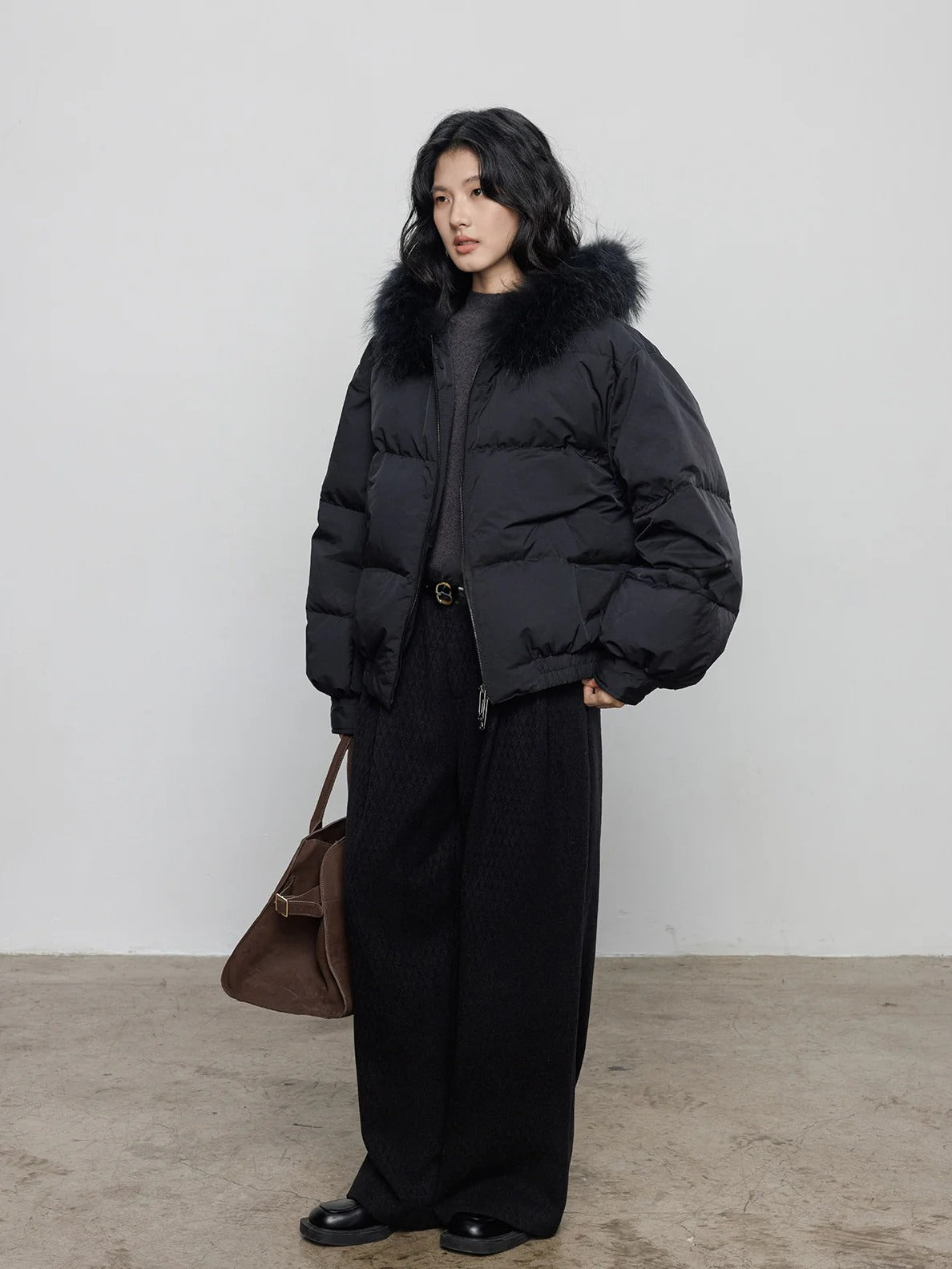 仿毛皮短版羽絨外套_BDHL8080