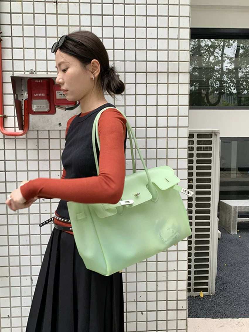 Jelly Turn-Lock Tote Bag_BDHL8250