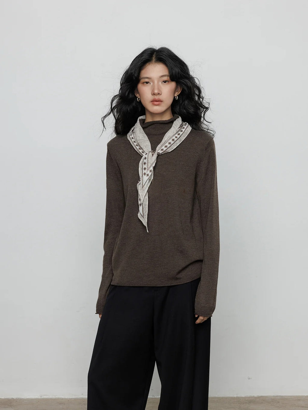 高領寬鬆上衣_BDHL7899