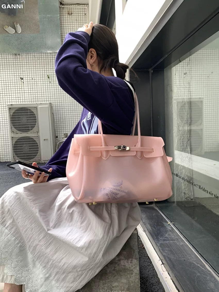 Jelly Turn-Lock Tote Bag_BDHL8250