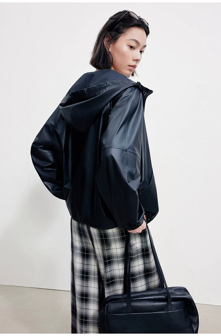PU Hooded Jacket_BDHL8399