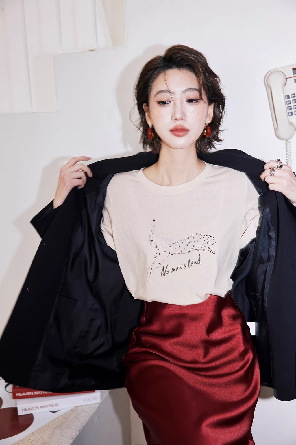 Leopard Print Short Sleeve T-Shirt_BDHL8248