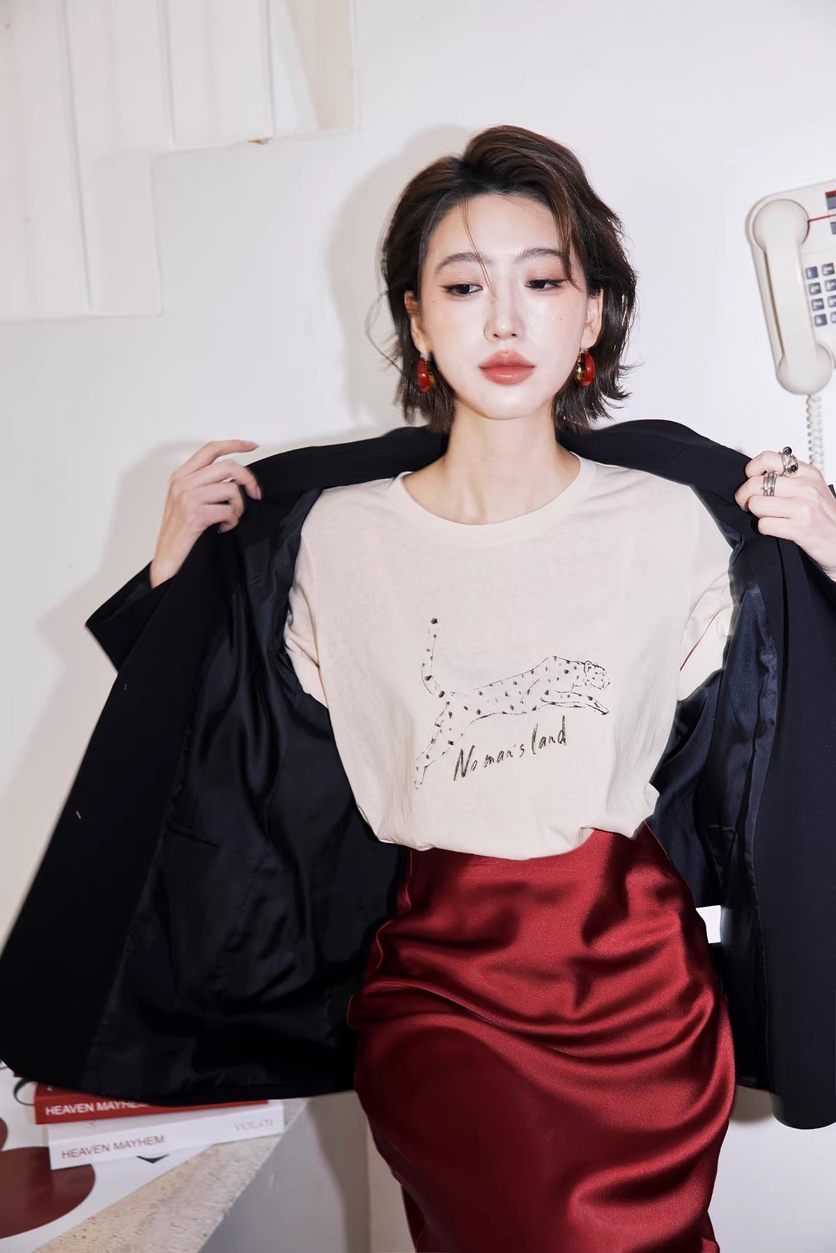 Leopard Print Short Sleeve T-Shirt_BDHL8248