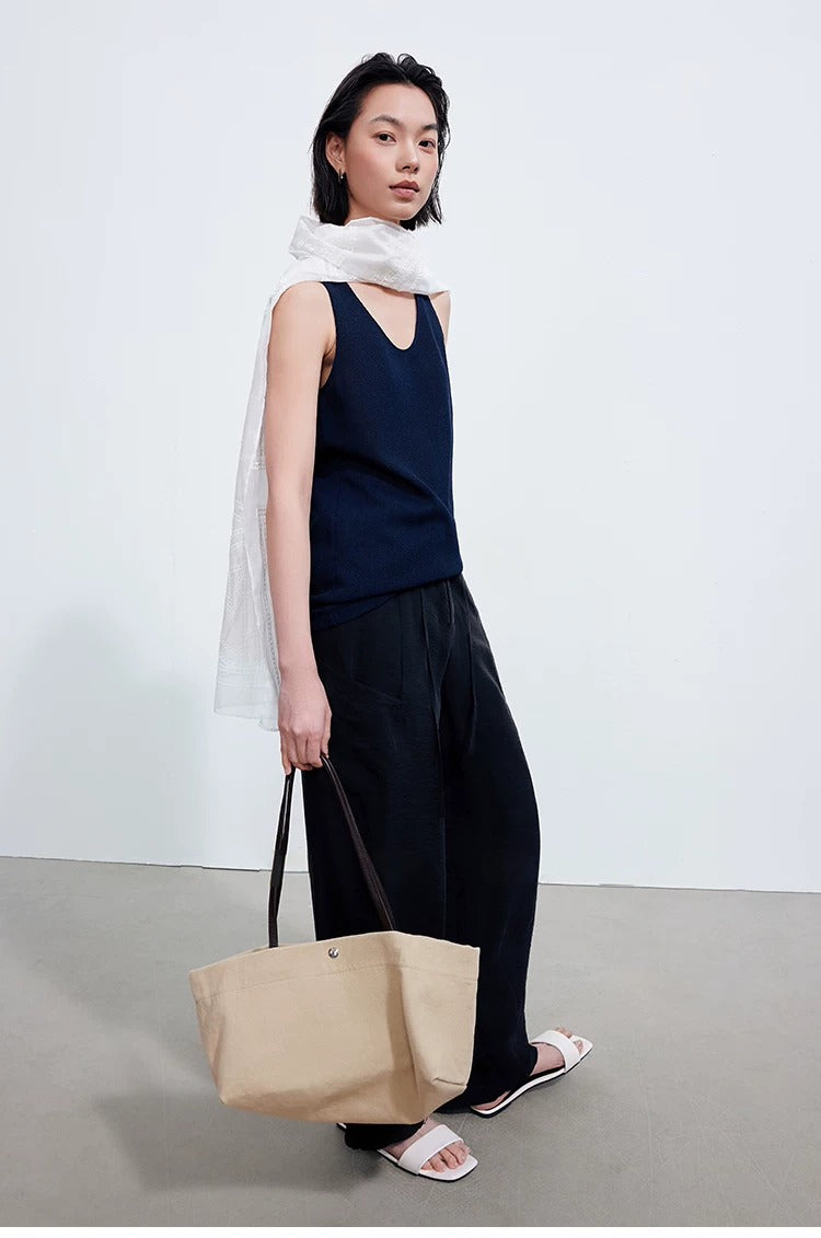 Drawstring Wide-Leg Cargo Pants_BDHL8340