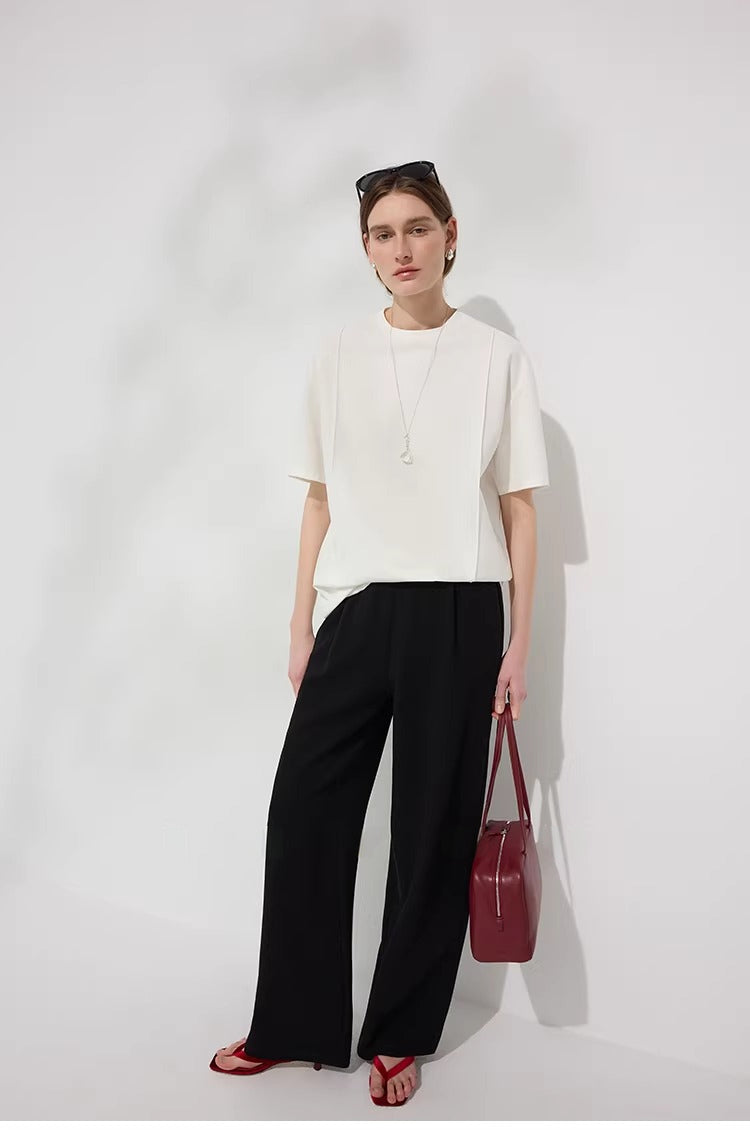 Custom Waistband Relaxed Straight-Leg Pants_BDHL8231