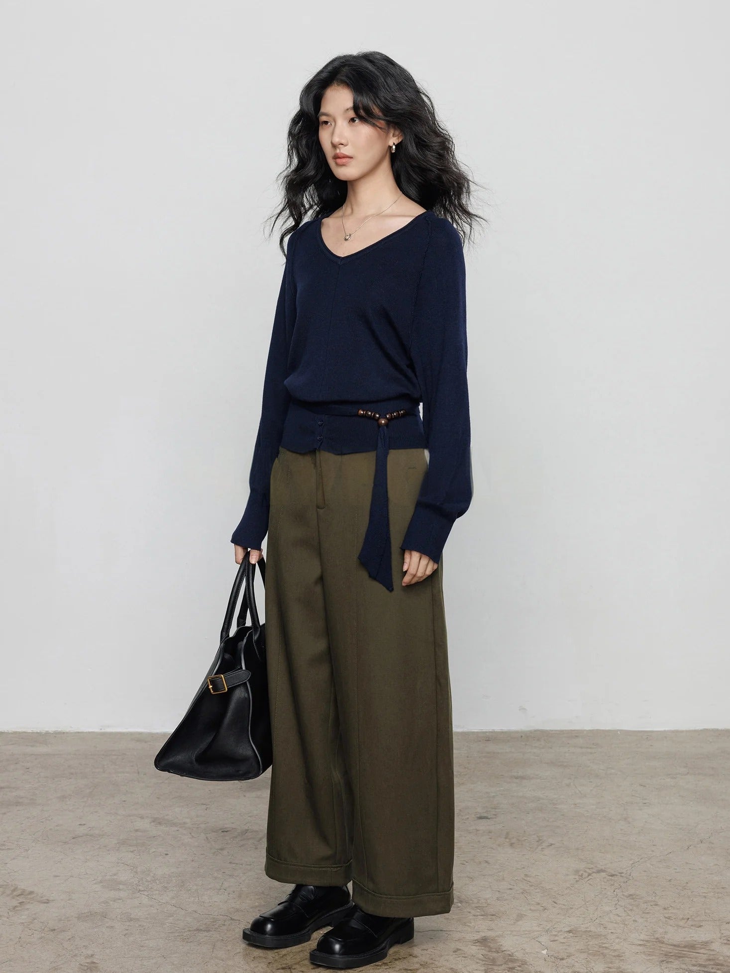 Peach Heart Neck Knit Tops_BDHL8169