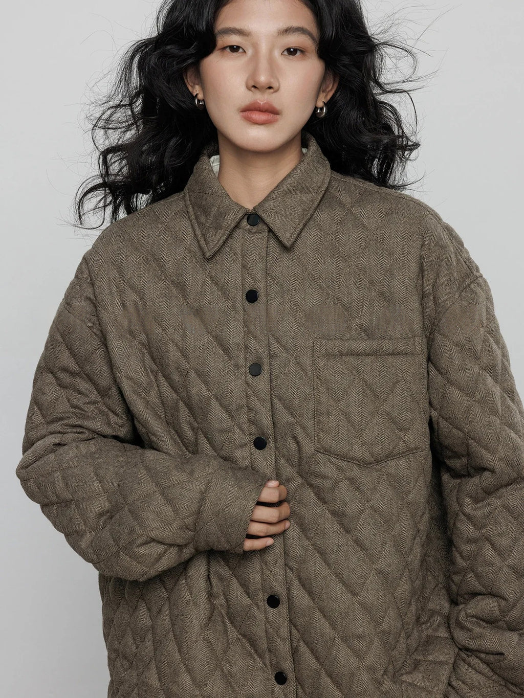 領口飾邊絎縫夾克_BDHL8091