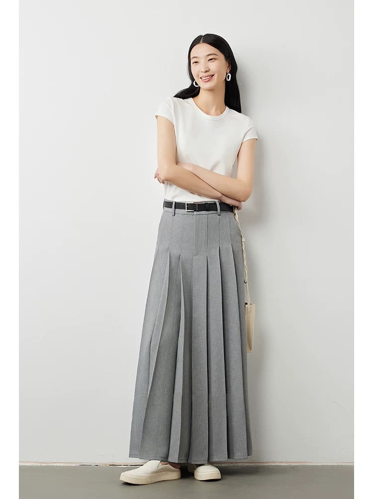 Plain slim short sleeve T-shirt_BDHL5654