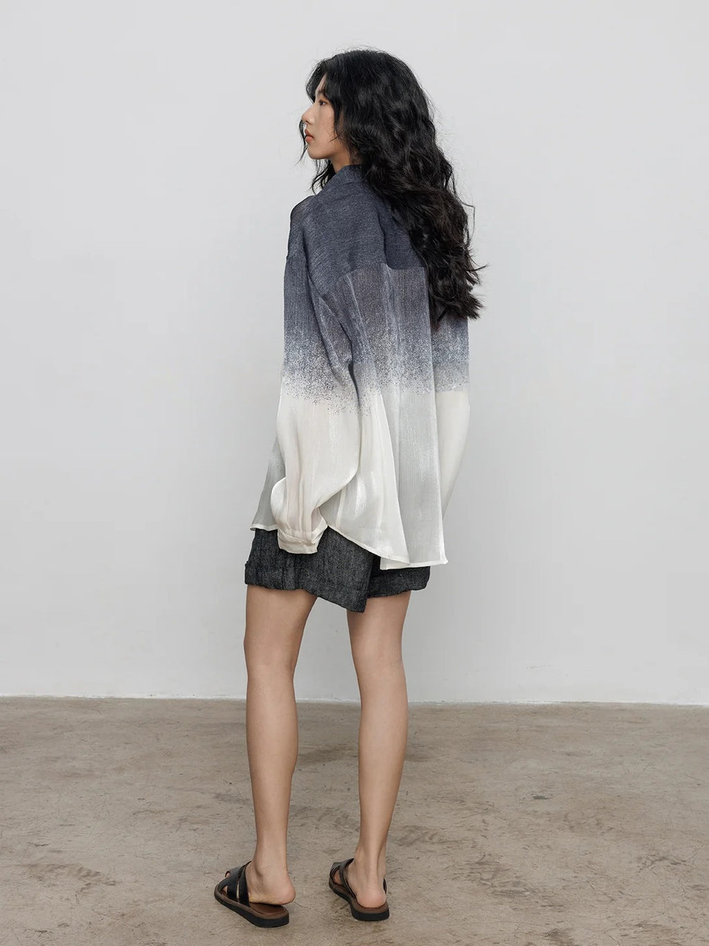Design Gradation Print Shirt_BDHL7604