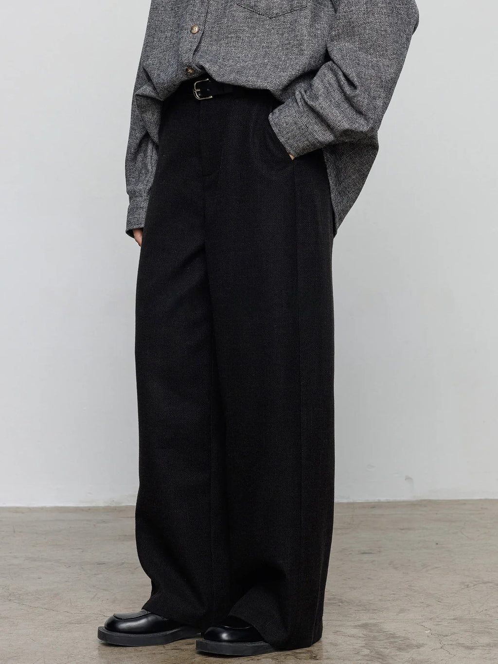 高腰磨毛褲_BDHL8078