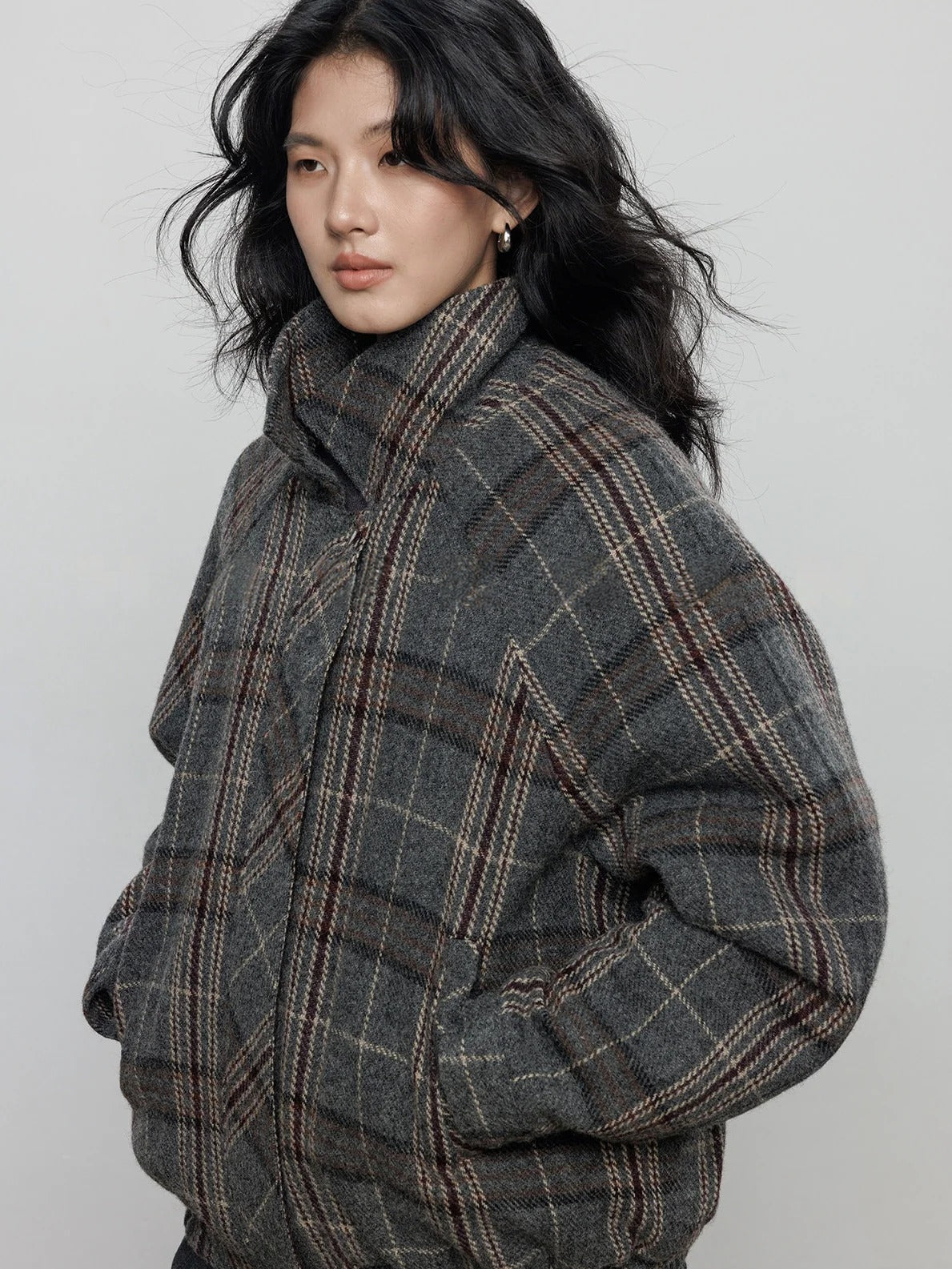 復古格紋夾克_BDHL8081