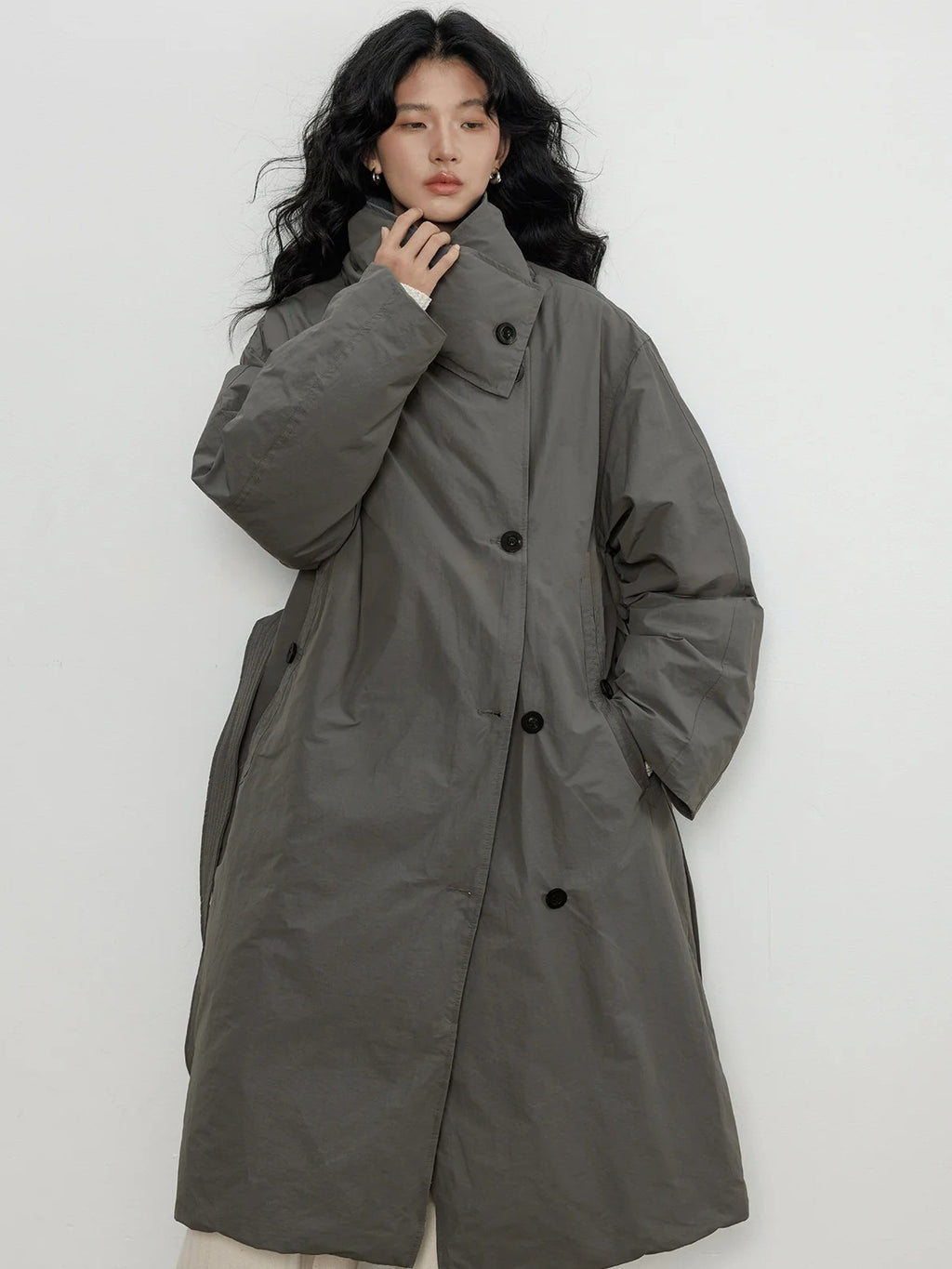 圍巾領羽絨外套_BDHL8085