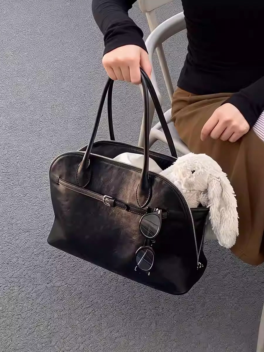 Leather Shell Bag_BDHL8272