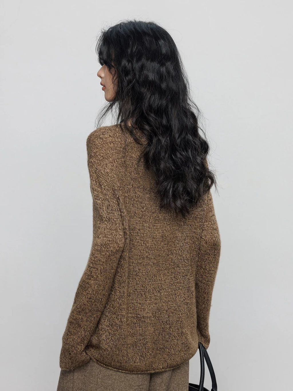 做舊V領針織上衣_BDHL8077