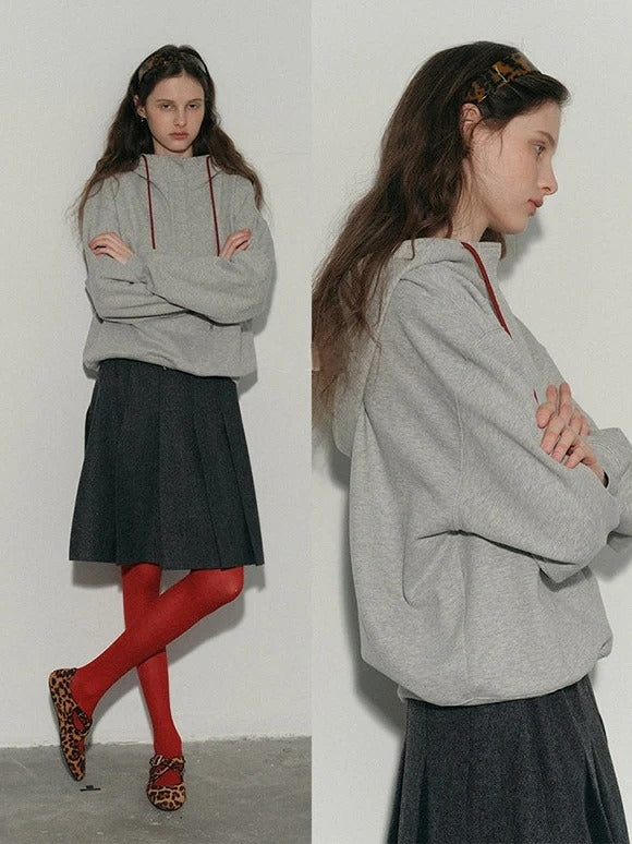 Half-Zip Hooded Sweatshirt_BDHL8158